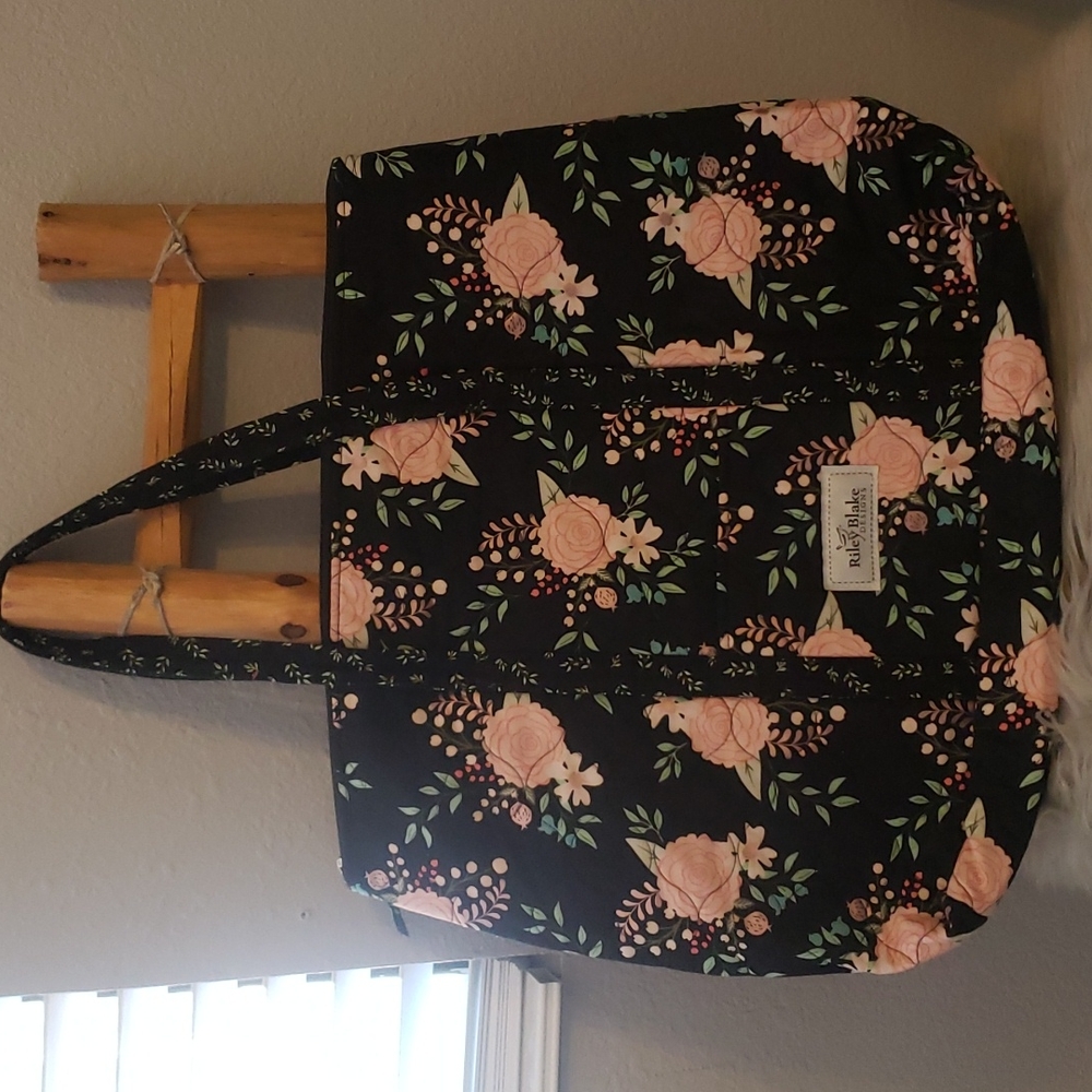 Riley Blake Designs Handmade Quilted Floral Tote